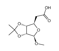 2-((3aR,4R,6R,6aR)-6-methoxy-2,2-dimethyltetrahydrofuro[3,4-d][1,3]dioxol-4-yl)acetic acid结构式