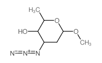 (3-hydroxy-6-methoxy-2-methyl-oxan-4-yl)imino-imino-azanium structure