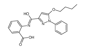 2-[(5-butoxy-1-phenylpyrazole-3-carbonyl)amino]benzoic acid Structure