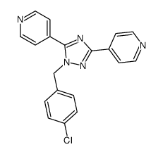 4-[1-[(4-chlorophenyl)methyl]-5-pyridin-4-yl-1,2,4-triazol-3-yl]pyridine结构式