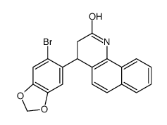 4-(6-bromo-1,3-benzodioxol-5-yl)-3,4-dihydro-1H-benzo[h]quinolin-2-one结构式