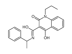 4-hydroxy-2-oxo-N-(1-phenylethyl)-1-propylquinoline-3-carboxamide结构式