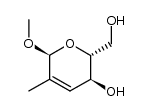methyl 2,3-dideoxy-2-c-methyl-α-D-erythro-hex-2-enooyranoside结构式
