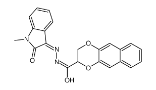 N-[(E)-(1-methyl-2-oxoindol-3-ylidene)amino]-2,3-dihydrobenzo[g][1,4]benzodioxine-3-carboxamide结构式