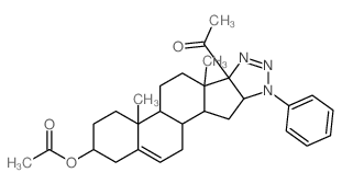 3-acetoxy-3'-phenyl-4',5'-dihydro-3'H-pregn-5-eno[16,17-d][1,2,3]triazol-20-one结构式