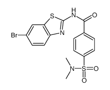 N-(6-bromo-1,3-benzothiazol-2-yl)-4-(dimethylsulfamoyl)benzamide结构式