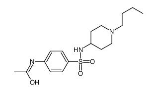 N-[4-[(1-butylpiperidin-4-yl)sulfamoyl]phenyl]acetamide结构式