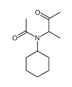 N-cyclohexyl-N-(3-oxobutan-2-yl)acetamide结构式