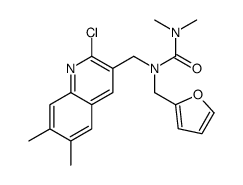 Urea, N-[(2-chloro-6,7-dimethyl-3-quinolinyl)methyl]-N-(2-furanylmethyl)-N,N-dimethyl- (9CI) Structure