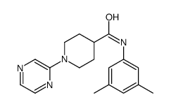 4-Piperidinecarboxamide,N-(3,5-dimethylphenyl)-1-pyrazinyl-(9CI) Structure