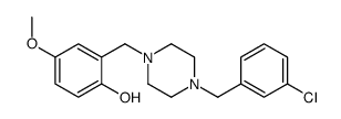 2-[[4-[(3-chlorophenyl)methyl]piperazin-1-yl]methyl]-4-methoxyphenol Structure