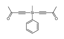 4-[methyl-(3-oxobut-1-ynyl)-phenylsilyl]but-3-yn-2-one结构式