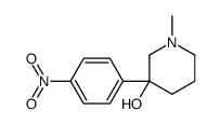 1-methyl-3-(4-nitrophenyl)piperidin-3-ol结构式