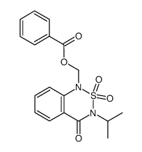 1-benzoyloxymethyl-3-isopropyl-2,2-dioxo-2,3-dihydro-1H-2λ6-benzo[1,2,6]thiadiazin-4-one结构式