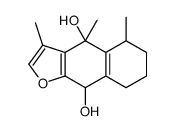 3,4,5-trimethyl-6,7,8,9-tetrahydro-5H-benzo[f][1]benzofuran-4,9-diol结构式