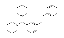 1-[[3-(2-phenylethenyl)phenyl]-piperidin-1-ylmethyl]piperidine Structure