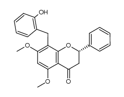 (S)-8-(2-hydroxybenzyl)-5,7-dimethoxy-2-phenylchroman-4-one结构式
