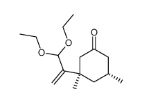 (3R,5R)-3-(1-Diethoxymethyl-vinyl)-3,5-dimethyl-cyclohexanone Structure
