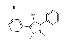 4-bromo-1,2-dimethyl-3,5-diphenyl-1,3-dihydropyrazol-1-ium,iodide结构式