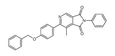 6-(4-benzyloxy-phenyl)-7-methyl-2-phenyl-pyrrolo[3,4-c]pyridine-1,3-dione Structure