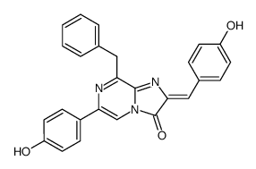 Imidazo[1,2-a]pyrazin-3(2H)-one,6-(4-hydroxyphenyl)-2-[(4-hydroxyphenyl)methylene]-8-(phenylmethyl)- (9CI) structure