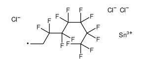 trichloro(3,3,4,4,5,5,6,6,7,7,8,8,8-tridecafluorooctyl)stannane Structure