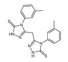 4,4'-di-m-tolyl-2,4,2',4'-tetrahydro-5,5'-methanediyl-bis-[1,2,4]triazole-3-thione Structure