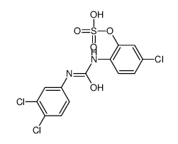 [5-chloro-2-[(3,4-dichlorophenyl)carbamoylamino]phenyl] hydrogen sulfate结构式