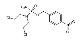 4-nitrobenzyl N,N-bis(2-chloroethyl)phosphordiamidate结构式