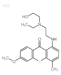 1-[2-(ethyl-(2-hydroxyethyl)amino)ethylamino]-6-methoxy-4-methyl-thioxanthen-9-one结构式