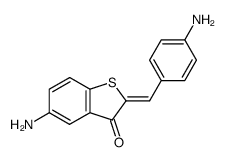 5-Amino-2-[1-(4-amino-phenyl)-meth-(Z)-ylidene]-benzo[b]thiophen-3-one Structure