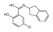 5-chloro-N-(2,3-dihydro-1H-inden-2-yl)-2-hydroxybenzamide结构式
