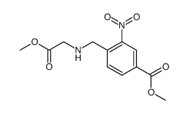 methyl 4-(((2-methoxy-2-oxoethyl)amino)methyl)-3-nitrobenzoate结构式