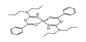 bis(N,N-dipropyl-N'-benzoylthiourea)lead(II)结构式