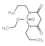 2-ethoxy-2-oxo-1,3-dipropyl-1,3-diaza-2$l^C11H21N2O4P-phosphacyclohexane-4,6-dione结构式