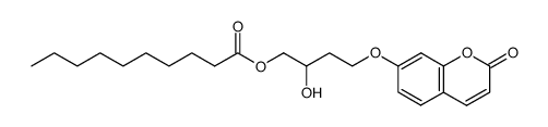 3-hydroxy-4-[(2-oxo-2H-1-benzopyran-7-yl)oxy]butyl decanoate结构式