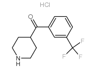 哌啶-4-基-(3-三氟甲基-苯基)-甲酮盐酸盐结构式