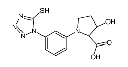 (2S)-3-hydroxy-1-[3-(5-sulfanylidene-2H-tetrazol-1-yl)phenyl]pyrrolidine-2-carboxylic acid Structure