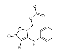 (3-anilino-4-bromo-5-oxo-2H-furan-2-yl)methyl carbonate结构式