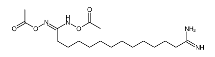 [[N-acetyloxy-C-(13-amino-13-iminotridecyl)carbonimidoyl]amino] acetate结构式