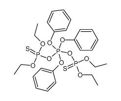 O,O,O',O'-tetraethyl ((triphenoxyphosphoranediyl)bis(oxy))diphosphonothioate Structure