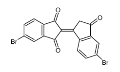 (Z)-5,5'-Dibromo-[1,2']biindenylidene-3,1',3'-trione Structure