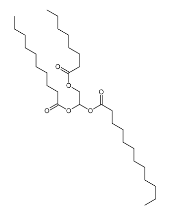 (1-decanoyloxy-2-octanoyloxyethyl) dodecanoate结构式