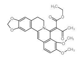 2-(9,10-dimethoxy-5,6-dihydro-[1,3]dioxolo[4,5-g]isoquino[3,2-a]isoquinolin-8-ylidene)-3-oxo-butyric acid ethyl ester Structure