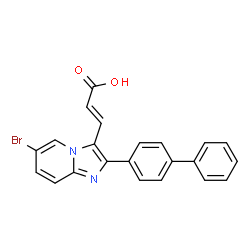 3-(2-BIPHENYL-4-YL-6-BROMOIMIDAZO[1,2-A]PYRIDIN-3-YL)-ACRYLICACID Structure