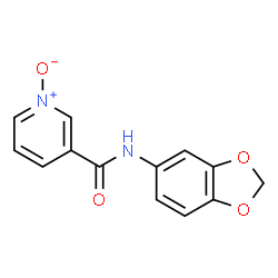 3-Pyridinecarboxamide,N-1,3-benzodioxol-5-yl-,1-oxide(9CI) structure