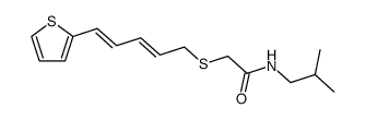 2-[(2E,4E)-5-(2-thienyl)-pentadienylthio]-N-isobutylacetamide结构式