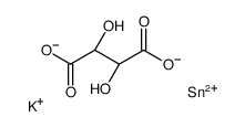 potassium,(2R,3R)-2,3-dihydroxybutanedioate,tin(2+) Structure