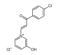 1-[trans-3-(4-chlorophenyl)-3-oxoprop-1-enyl]-3-hydroxypyrimidinium chloride结构式
