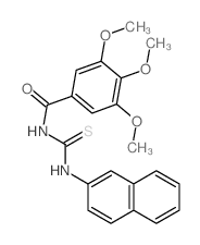 3,4,5-trimethoxy-N-(naphthalen-2-ylthiocarbamoyl)benzamide structure